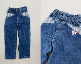 90er Jahre Kinder Toddle Vintage Baby Guess Blue Light Denim Hose Slim 12m 18m