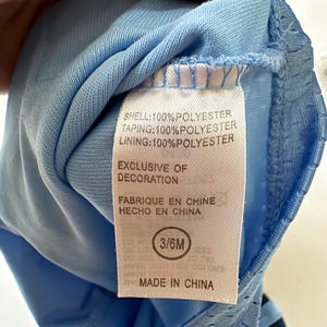 Vintage Nike UNC Tar Heels Babytröja 3-6 månader Carolina Blå Nummer 1 Y2K Mini Sportswear Gameday Kidcore bild 3
