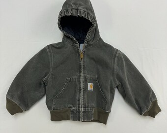 Carhartt Active diepgroen geïsoleerd jack voor kinderen, maat 4-5Y