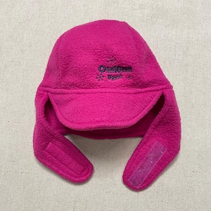 90s Kids Toddler Vintage Oshkosh Bgosh Pink Fleece Winter Hat / 100% Polyester