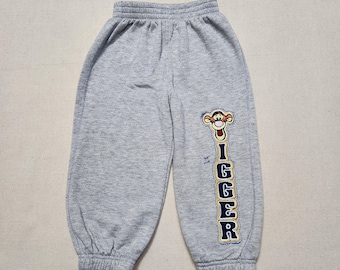 Vintage 90s Winnie The Pooh Tigger Toddler Sweatpants Gray Disney Fleece 24M