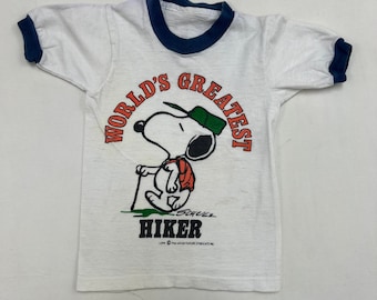 Kinderen Vintage jaren '80 Ringer Snoopy t-shirt 1-3Y