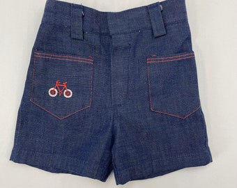 Pantaloncini in denim chiaro vintage Health Tex per bambini anni '70/'80 4-6 anni