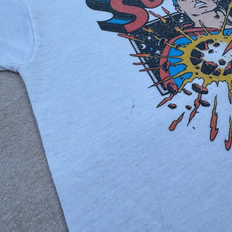 80s Kids Toddler Vintage Ringer Superman Special 50Th Birthday Design Short Sleeve White T-Shirt 3Y 4Y 5Y