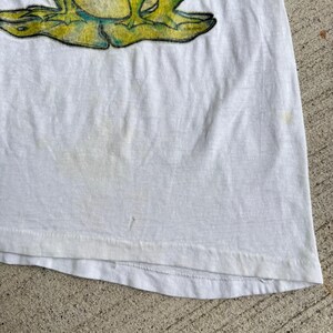 70s Kids Vintage Sparkly RIBET Frog Print Rangler T-Shirt M 7Y 8Y 9Y Baby Tee Made In USA