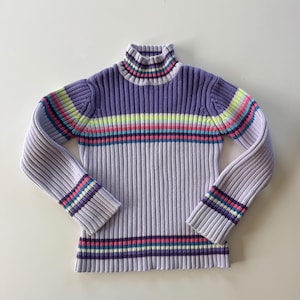 Purple Striped Turtleneck Sweaters - Etsy
