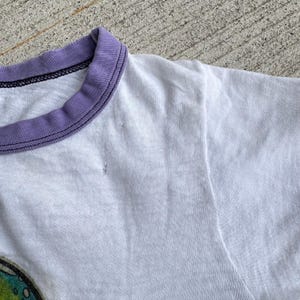70s Kids Vintage Sparkly RIBET Frog Print Rangler T-Shirt M 7Y 8Y 9Y Baby Tee Made In USA