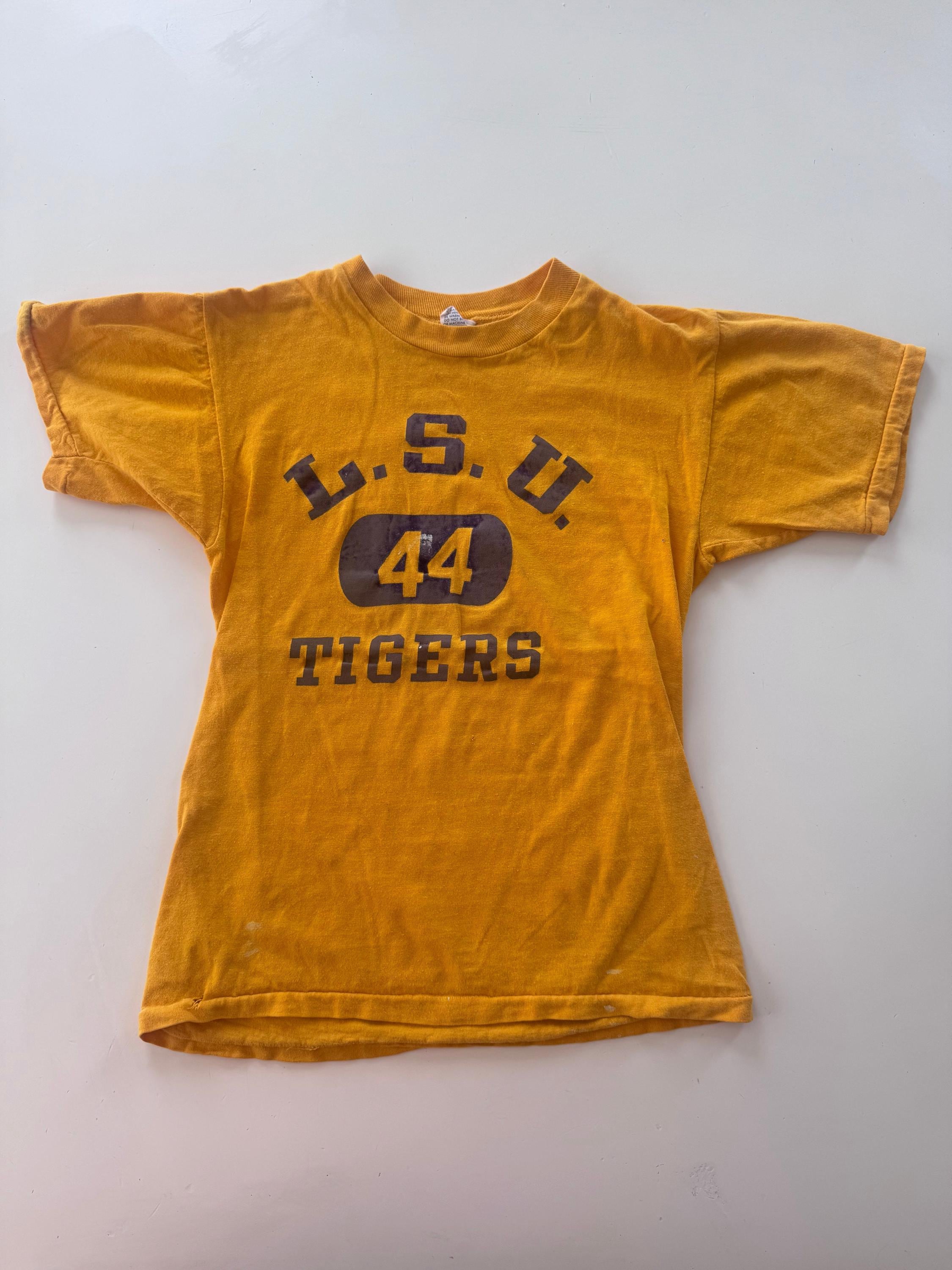 70s vintage yellow × blue football tee 70s vintage yellow × blue football tee