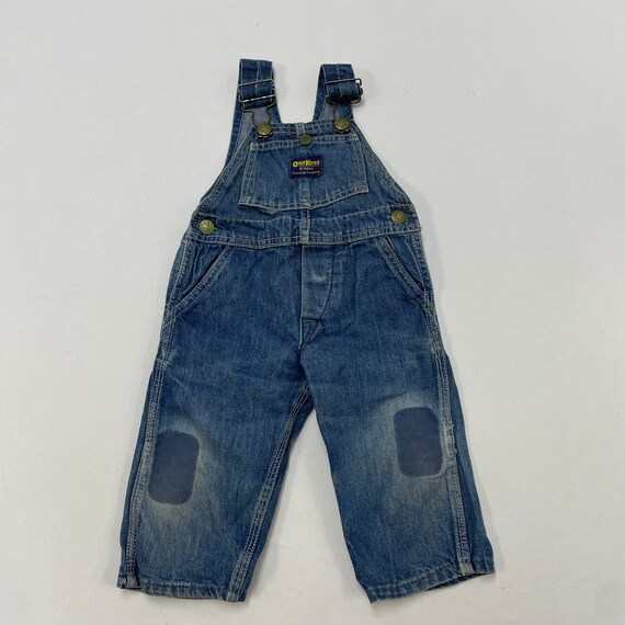 kids カッコイイ OSHKOSH 60s後期〜70s初期 英字柄 オーバーオール 