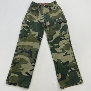Y2K Kids Youth Vintage Camo Low Rise Cargo Pants