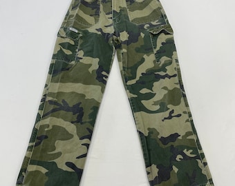 Y2K Youth Camo Low Rise Cargo Pants