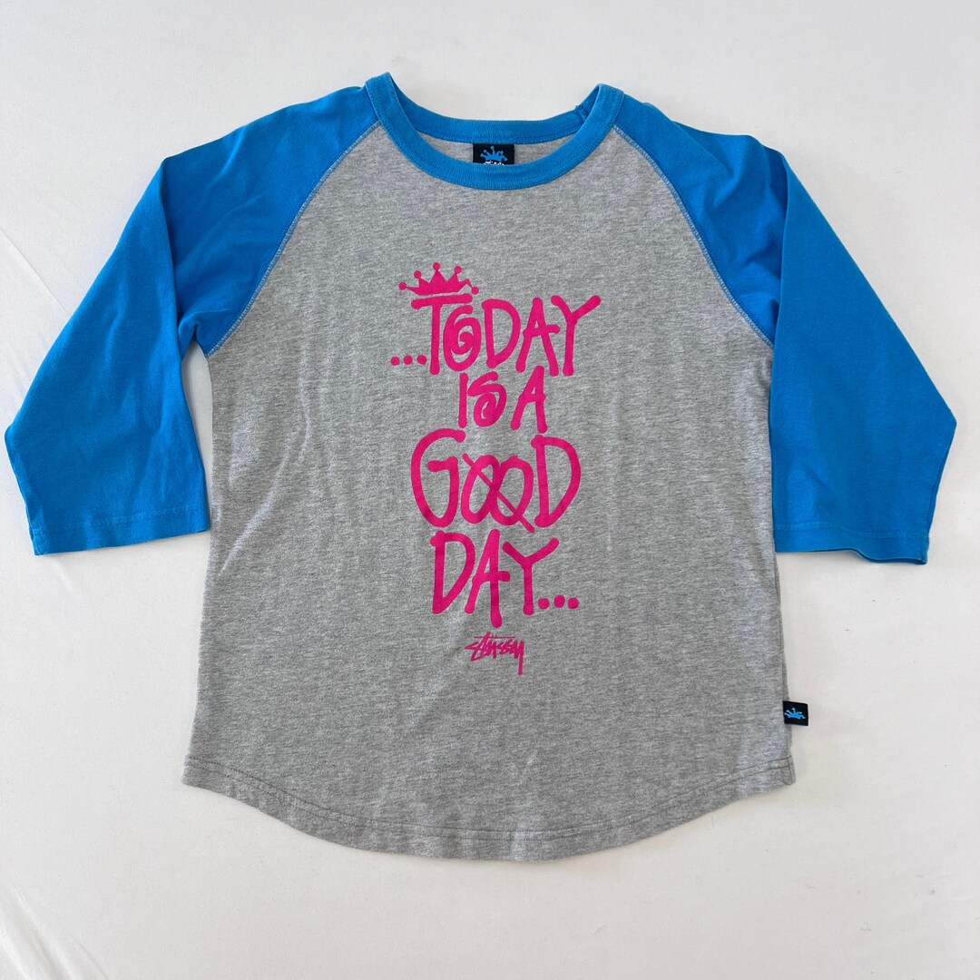 Kids Vintage Stussy Raglansleeve Long Sleeve Two Tone Tshirt Kids Vintage Stussy Raglansleeve Long Sleeve Two Tone Tshirt