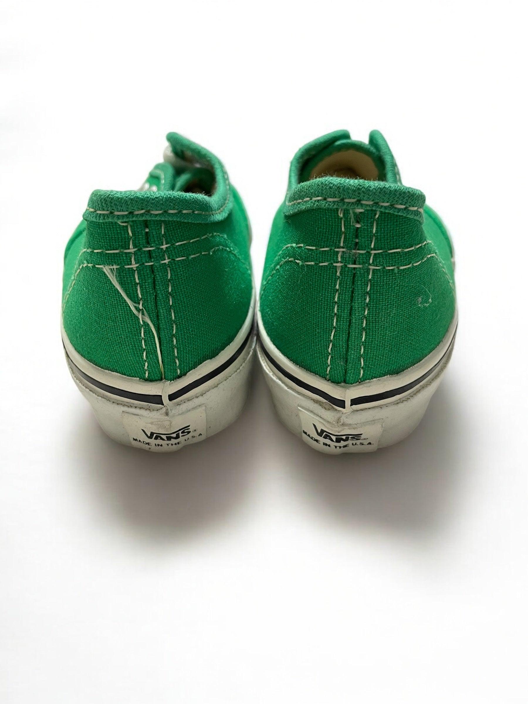 Vintage 90s Vans Deck Shoes, Emerald Green, Toddler Size 9.5