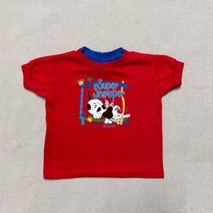 90s 2000’ Kids Toddler Infant Vibtage Baby Bgosh Oshkosh Bgosh Super Snooper Cute Puppy Red Half Sleeve Tshirt / 6m 9m 12m