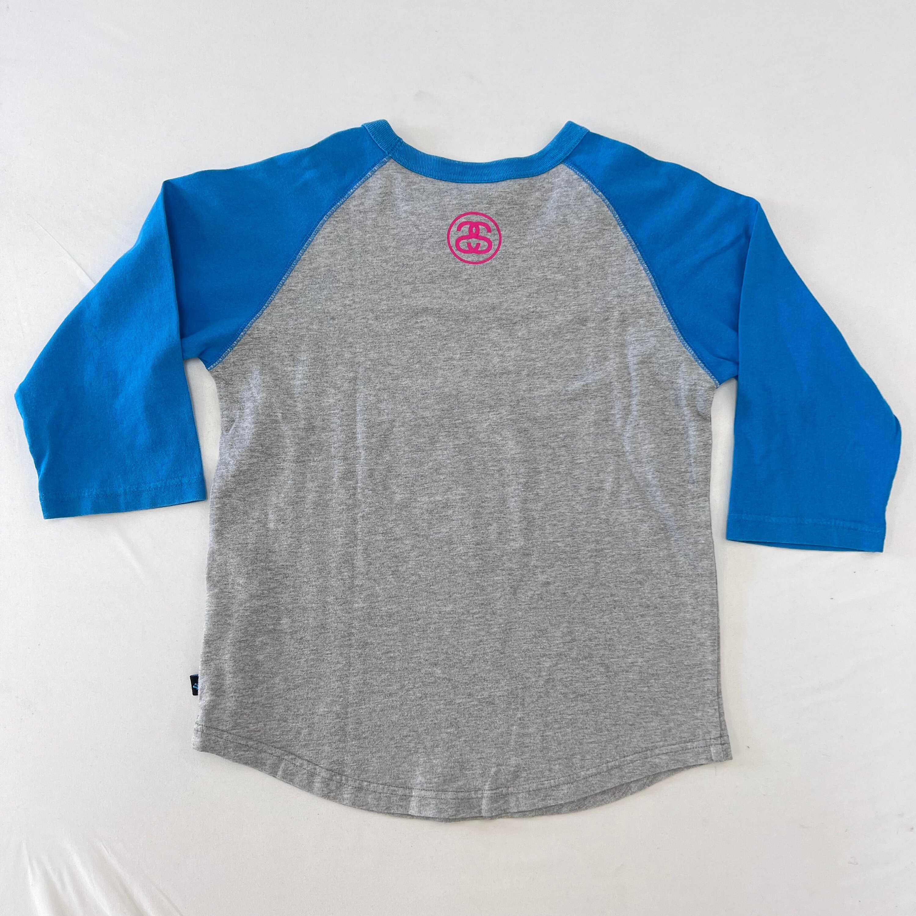 Kids Vintage Stussy Raglansleeve Long Sleeve Two Tone Tshirt Kids Vintage Stussy Raglansleeve Long Sleeve Two Tone Tshirt