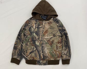 Kids Toddler Vintage Outdoor Habitat Woodland Realtree Camo Canvas 2 Tone Heavy Winter Hooded Jacket 2T 24m 3T Etsy