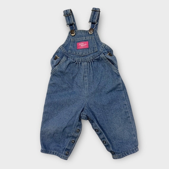 【デッドストック】OshKosh B’gosh 80s〜90s USA製 90s Baby Vintage Oshkosh Denim Overall Made in USA 12m Pink