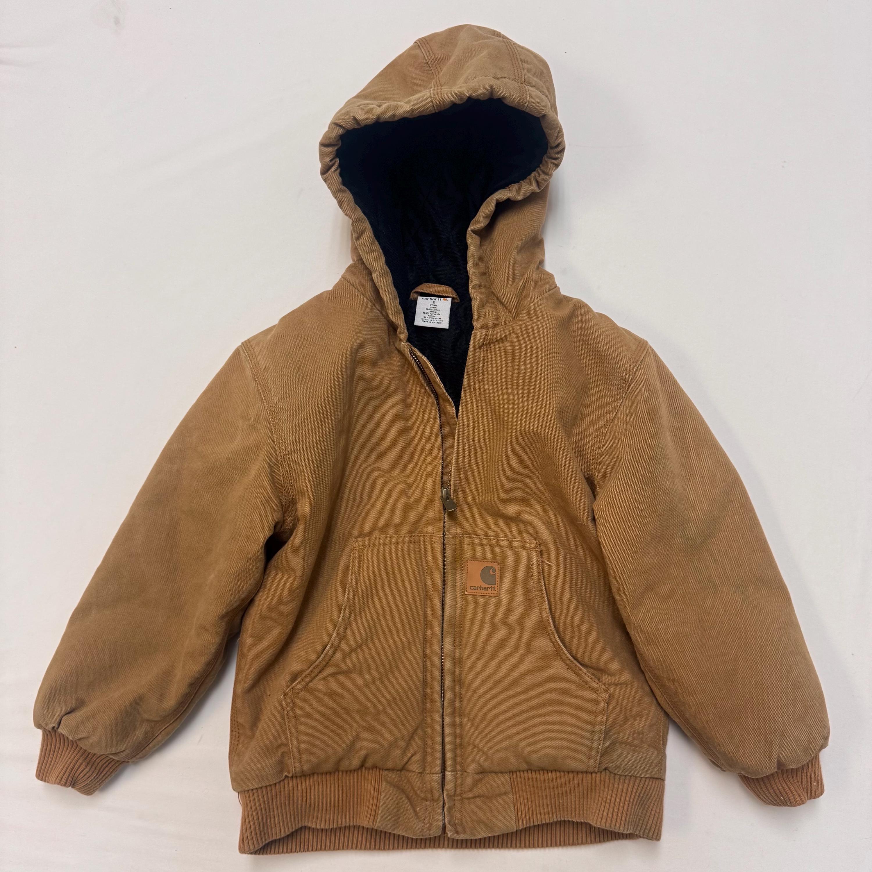ジャケット・ブルゾン Carhartt active jacket brown kids S Carhartt Kids' Flannel Quilt Lined Active Jacket- Brown