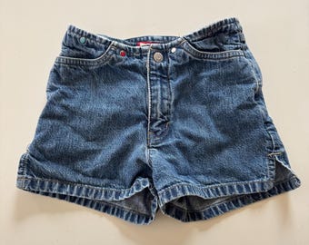 Vintage Old Navy Denim Shorts Kids Size 5 - Y2K Blue Jean Shorts with Colorful Rhinestone Studs - 100% Cotton Retro Kids Summer Clothes