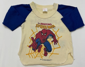Vintage 1977 Spiderman Raglan T-Shirt, 2T-3T, Made in USA