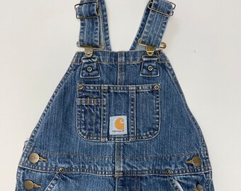 Kids Carhartt Bib Light Denim Overall Size 6