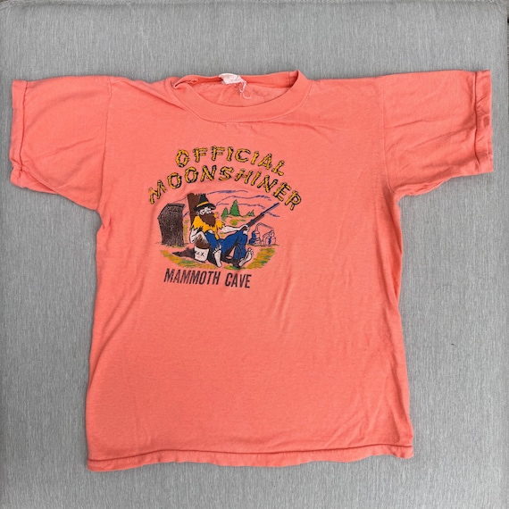 Vintage 60s Moonshiner Mammoth Cave Souvenir T-Shirt (Kids Size S)