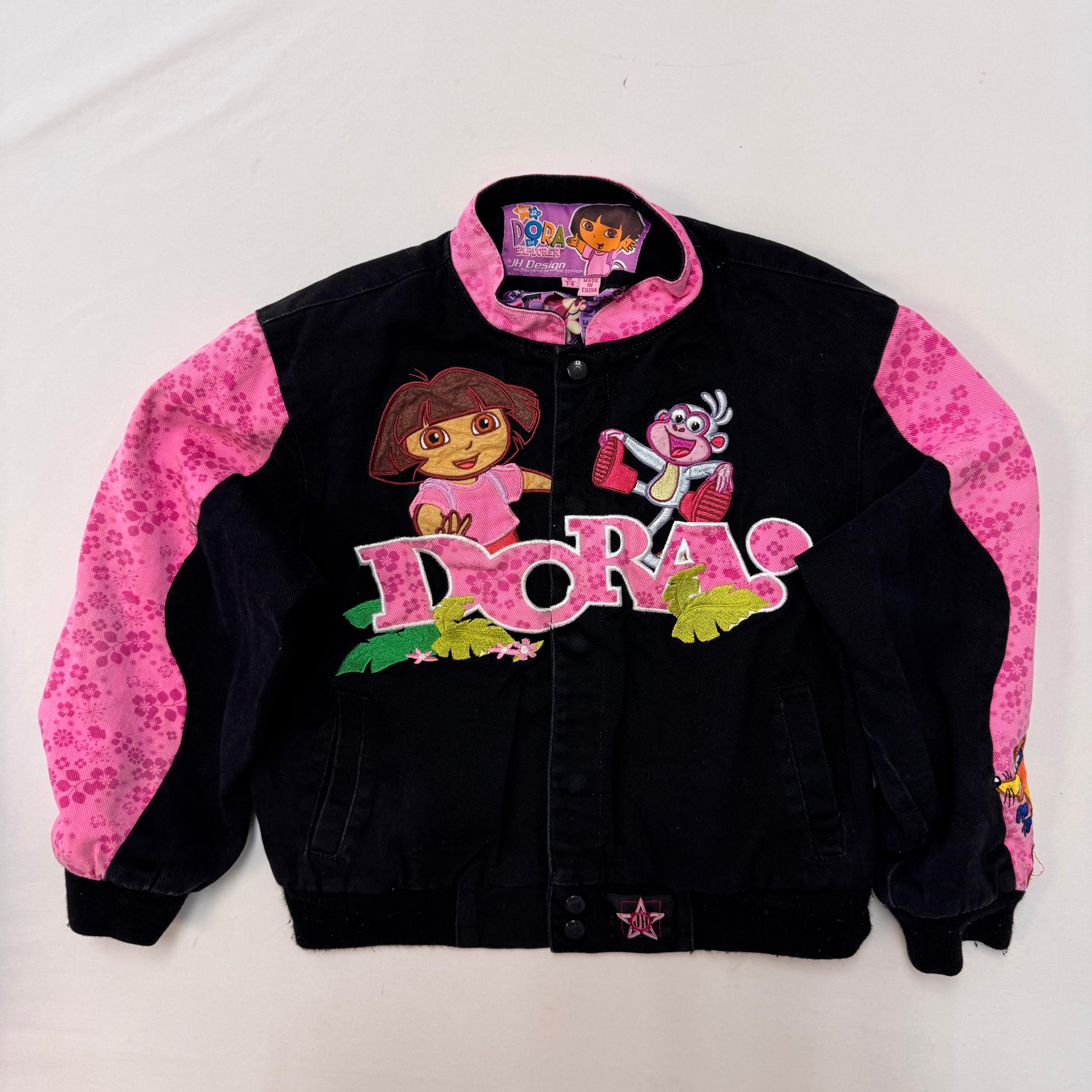 【スーパーセール】 and Pink Snap Racing DORA Kids Black Etsy - 8Y 7Y M Jacket ジャケット・アウター