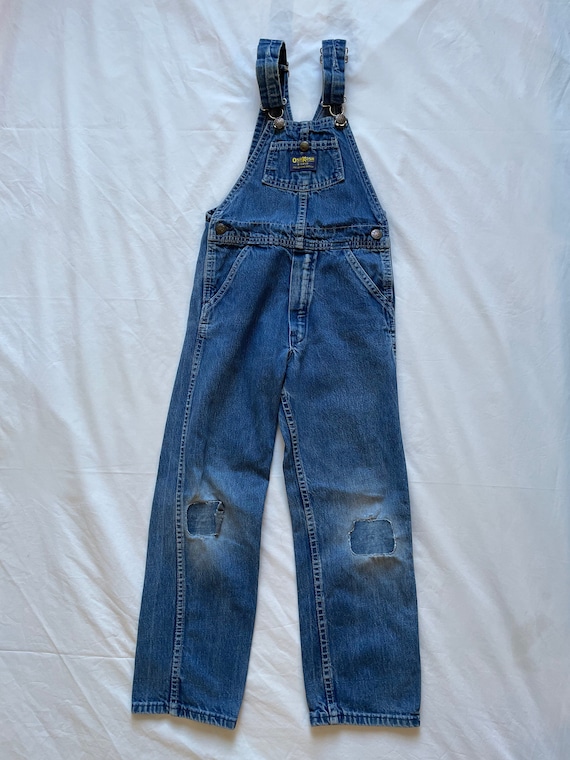 【USA-vintage】oshkosh 70s70's80s overall 80s Kids Vintage Oshkosh Bgosh Denim Overall With Knee Patches