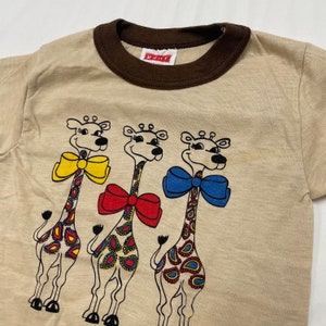 Maglietta Deadstock anni '90 per bambini, vintage, giraffa, Paisley, Cascate del Niagara, Canada, souvenir, suoneria, 3/4 anni immagine 2