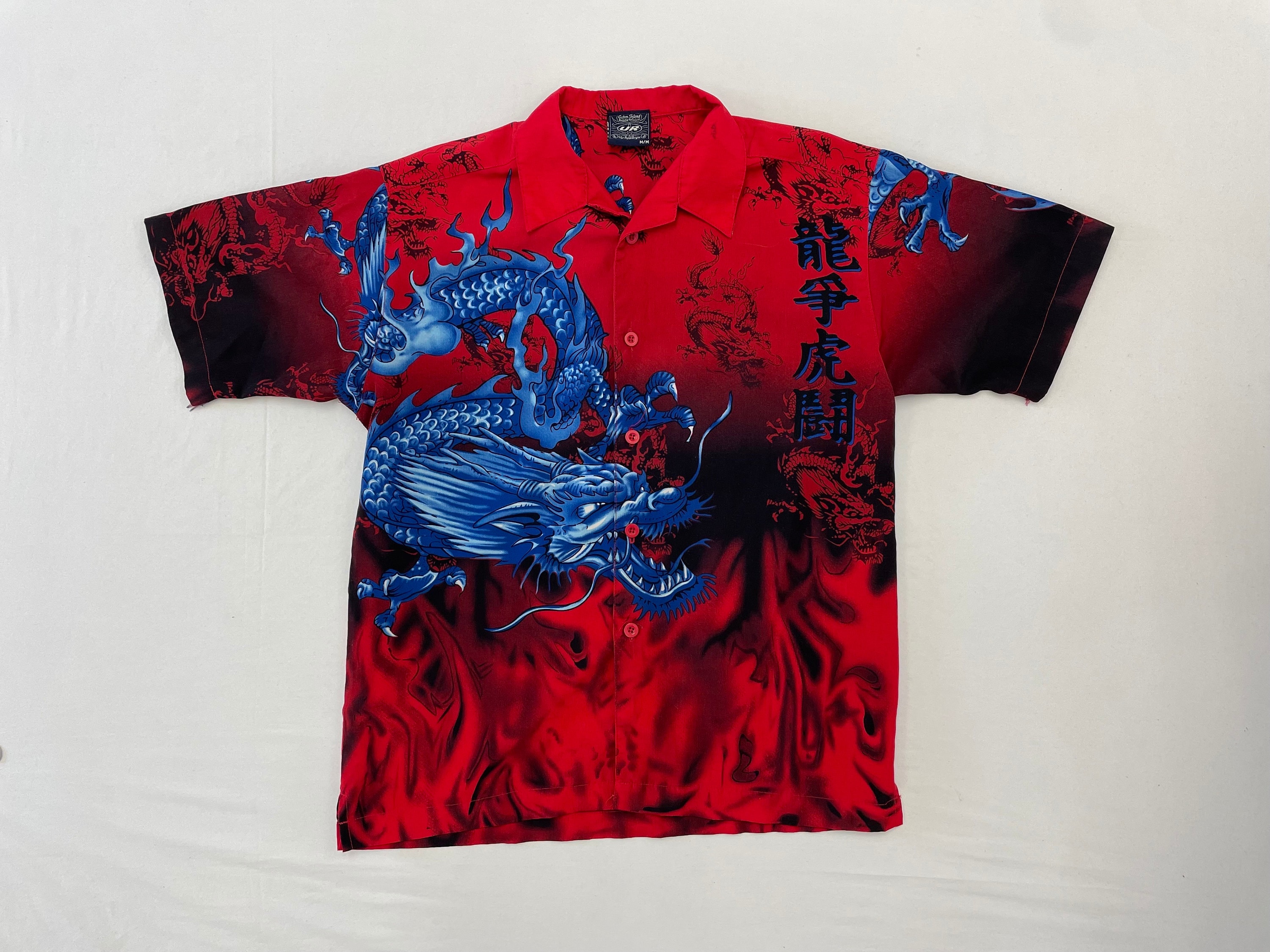 トップス 2000's \"Blue Dragon\" White Tee Size:L blue dragon 2000's shirt – único13