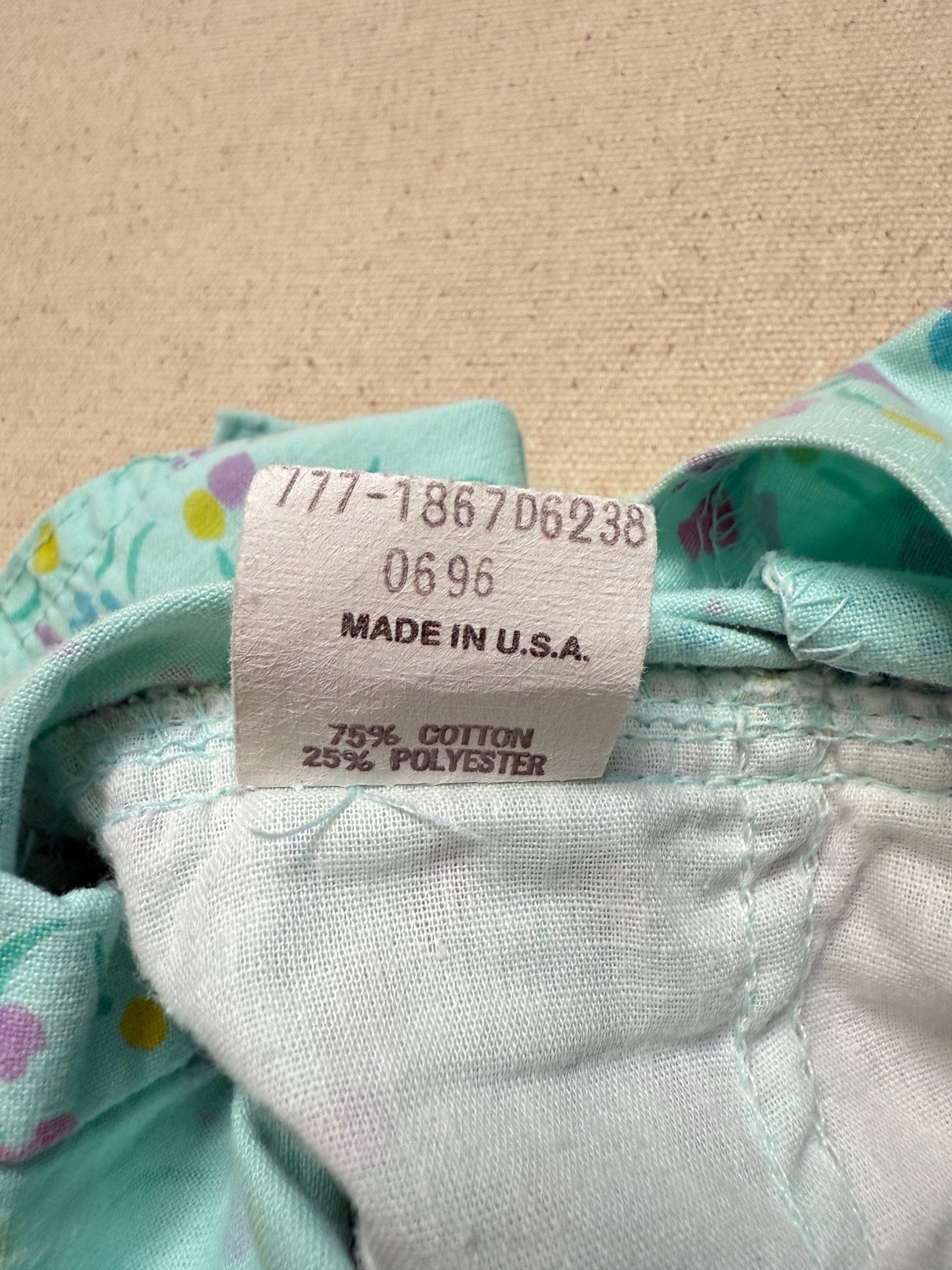 Vintage Oshkosh Bgosh Floral Overalls: 90s Kids Mint Green, 4-6y