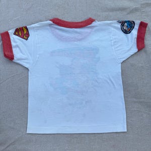 80s Kids Toddler Vintage Ringer Superman Special 50Th Birthday Design Short Sleeve White T-Shirt 3Y 4Y 5Y