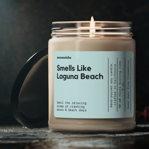 Smells Like Laguna Beach California Soy Wax Candle, Laguna Beach Decoration Candle, Laguna Beach Gift, Eco Friendly 9oz. Candle Gift