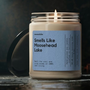Smells Like Moosehead Lake Maine Soy Wax Candle, Moosehead Lake Maine Decoration Candle, Maine Candle, Eco Friendly 9oz. Maine Candle Gift
