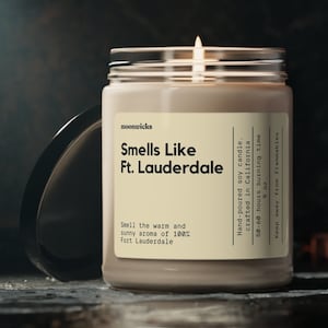 Smells Like Fort Lauderdale Florida Soy Wax Candle, Ft. Lauderdale Decoration Candle, Moving To Fort Lauderdale, Eco Friendly 9oz. Candle