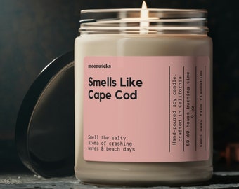 Smells Like Cape Cod Massachusetts Soy Wax Candle, Cape Cod Massachusetts Decoration, Cape Cod Candle, Cape Cod Gift, 9oz. Candle Gift