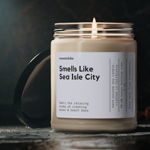 Smells Like Sea Isle City New Jersey Soy Wax Candle, Sea Isle City Decoration, New Jersey Decor, Sea Isle City Gift, Eco Friendly 9oz Candle