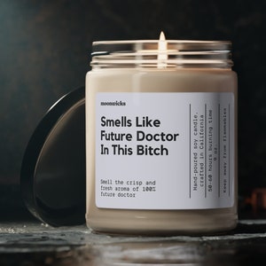 Smells Like Future Doctor In This Bitch Soy Wax Candle, Funny Doctor Gift, Med School Acceptance, Gift For Doctor, Eco Friendly 9oz. Candle