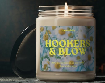 Hookers And Blow Soy Wax Candle, Funny Candle Gift, Joke Candle Gift, Hookers & Blow Eco Friendly 9oz. Candle, Husband or Boyfriend Candle