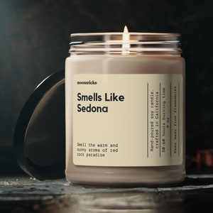 Smells Like Sedona Arizona Soy Wax Candle, Sedona Decoration Candle, Sedona Gift, Arizona Candle Gift, Eco Friendly 9oz. Candle Gift