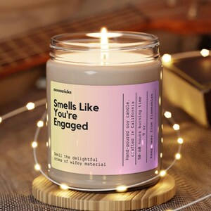 Smells Like You&#39;re Engaged Soy Wax Candle, Engagement Gift, Newly Engaged Couple Gift, Gift for Engagement, Engagement 9oz. Candle