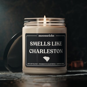 Smells Like Charleston South Carolina Candle, South Carolina Personalized 9oz. Candle Gift, Moving to Charleston Gift