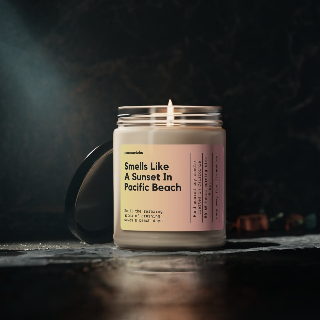 Smells Like A Sunset in Pacific Beach San Diego Soy Wax Candle, San