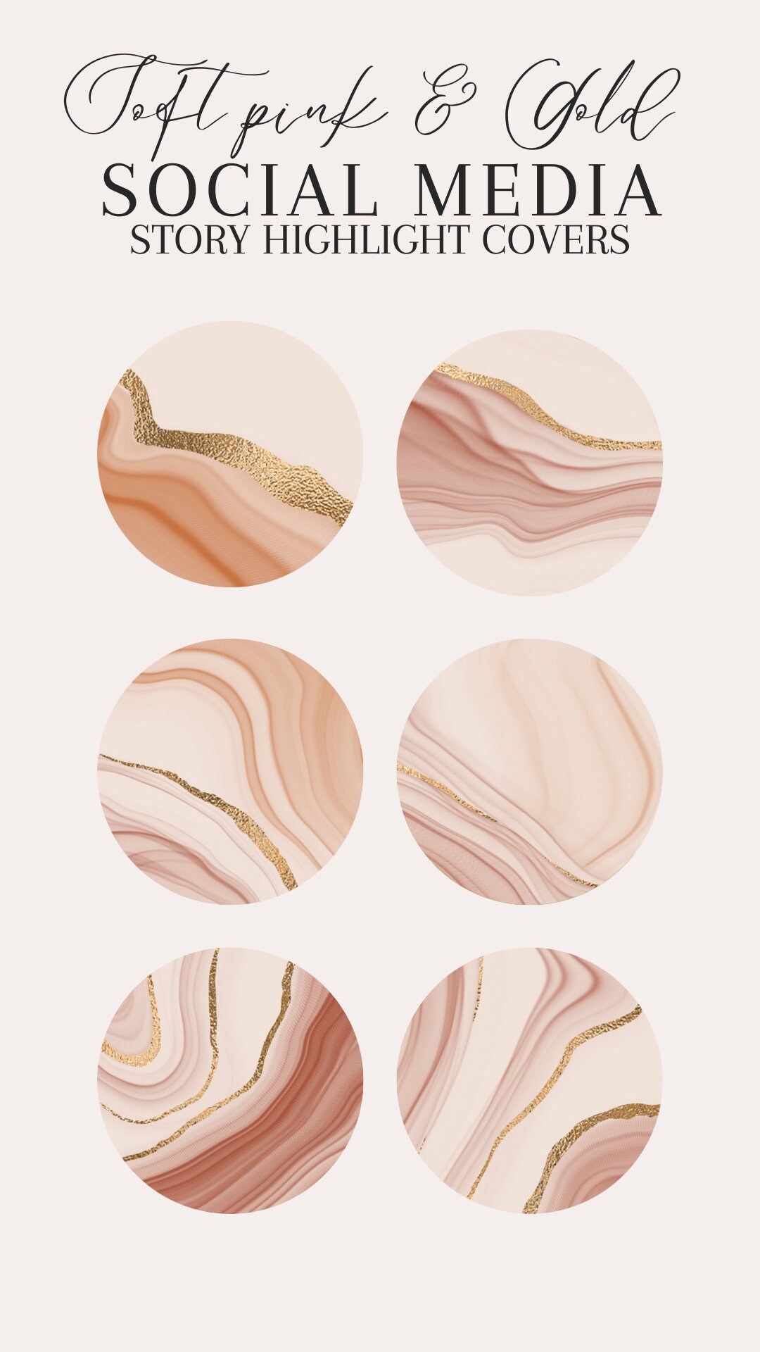 12 Gold Instagram Highlight Covers Instagram Icons Social Etsy