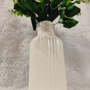 Handmade Ceramic Vase– Minimalist White Decorative Vases – Modern Pottery for Home Décor – Tabletop & Shelf Accents