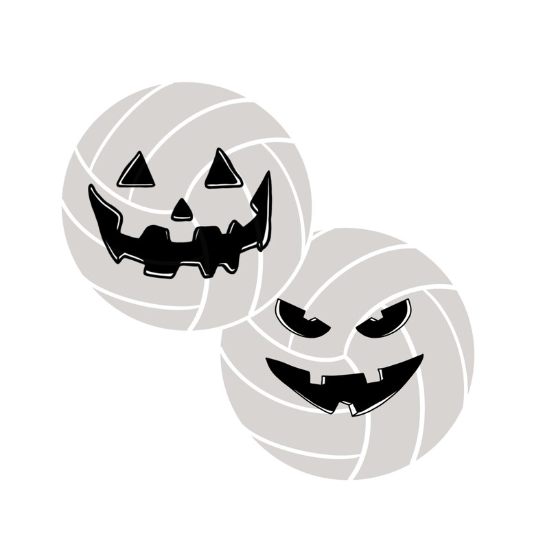 Volleyball Halloween Face PNG, Halloween Volleyball, Scary Face