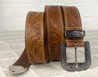 Personalized Genuine Leather Dress Belt, Father's Day Gift, Custom Engraved Mens Belt, Anniversary Gifts for Husband, Gifts for Him