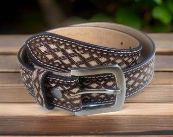 小物 HUMAN MADE Western Leather Belt HUMAN MADE Western Leather Belt Color Black 2024 Size M-L