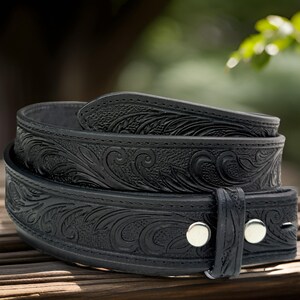 Handmade Men's Western Genuine Leather Belt - 1.5 Inch, Brown, No Buckle (Size 32)