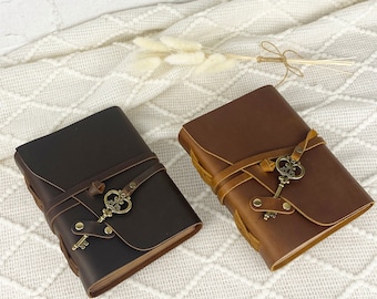 Personalized Leather Journal, Sketchbook, Leather Notebook, Handmade Journal, Gift for Mom, Gift for Dad Graduation Gift